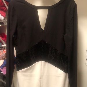 Beautiful black and white cocktail dress